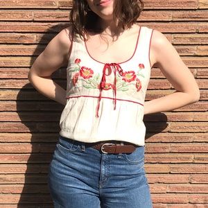 SOLD Vintage Lucky brand embroidered top